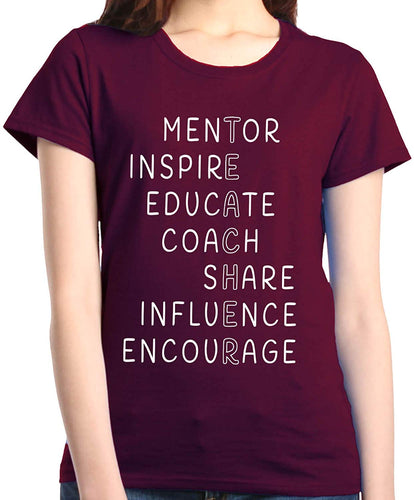 Inspirational Teacher Women's Teacher Appreciation Day T-Shirt Red