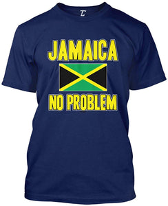Jamaica No Problem Jamaican Flag Rasta Men's T-Shirt Navy