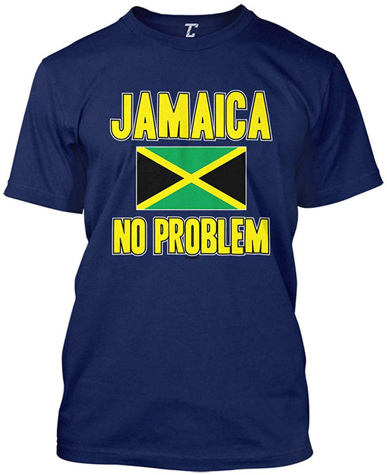 Jamaica No Problem Jamaican Flag Rasta Men's T-Shirt Navy